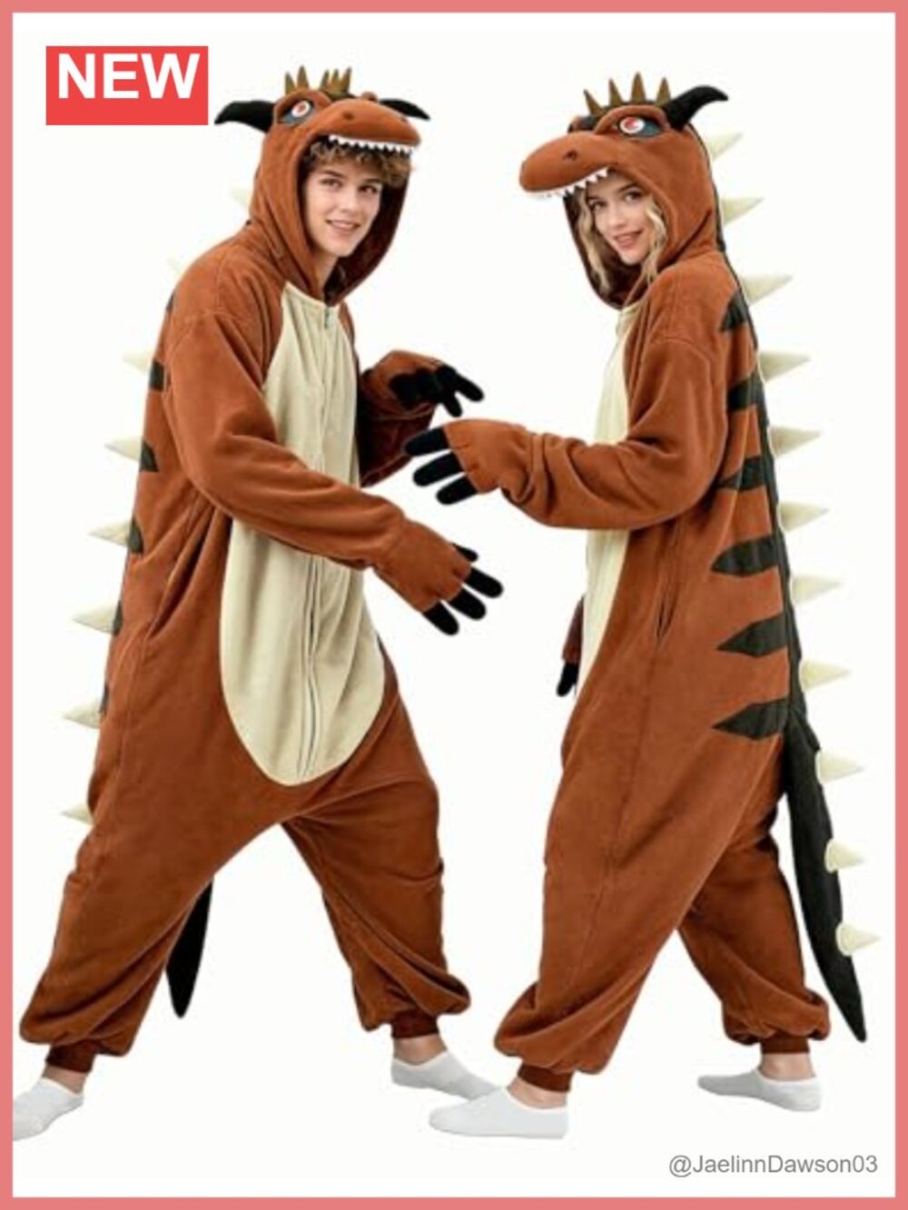 Adult Carnotaurus Onesie Pajama Cosplay Costume Fleece Hooded